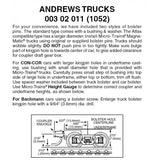 Micro-Trains 003 02 011 - Andrews Trucks - with short extension.