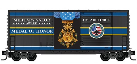 Micro-Trains 101 00 761 - 40' Hy-Cube Box Car - Military Valor Award - US Air Force