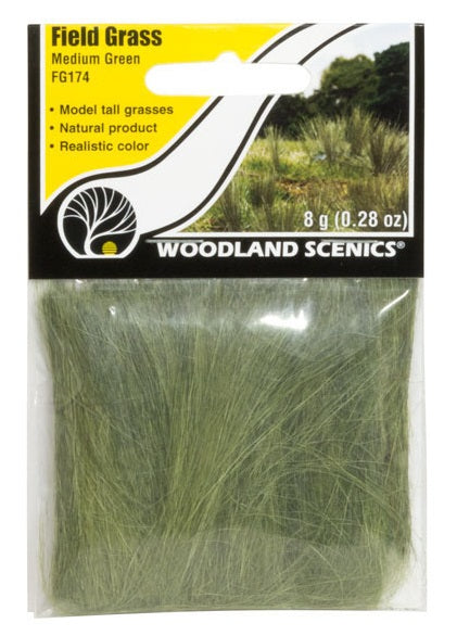 Woodland Scenics FG174 - Field Grass - Medium Green - 0.28 oz