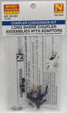 Micro-Trains 001 33 031 - Long Shank Coupler with Adaptors - (1134) - 2 Pairs