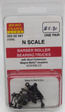 Micro-Trains 003 02 041 - Barber Roller Bearing Truck - Short Extension - (1035) 1 Pair
