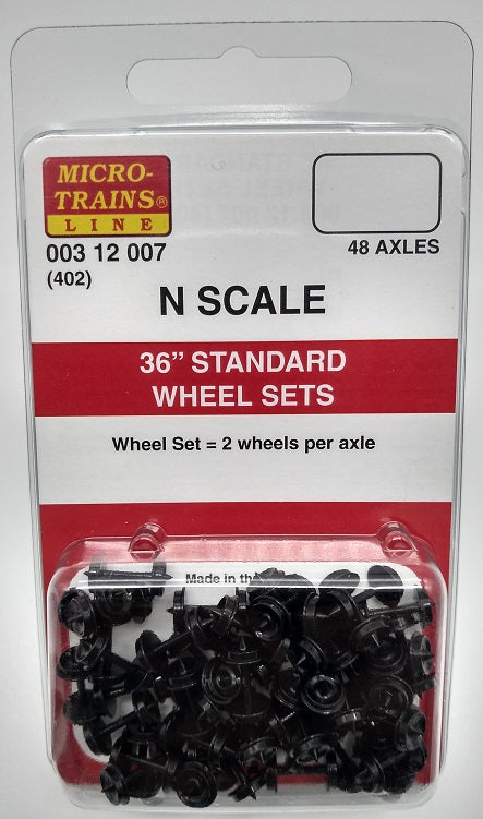 Micro-Trains 003 12 007 - 36' Standard Wheel Sets - 402 - 48 Axles