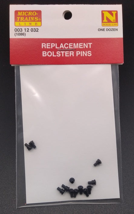 Micro-Trains 003 12 032 - Standard Replacement Bolster Pins (1086) 12 Pack