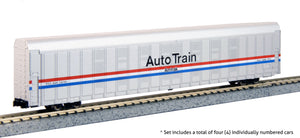 Kato 106-5507 - Amtrak Autorack Phase III - Autotrain - 4 Car Set #1