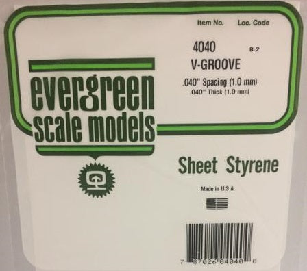 Evergreen 4040 - V-Groove - .040