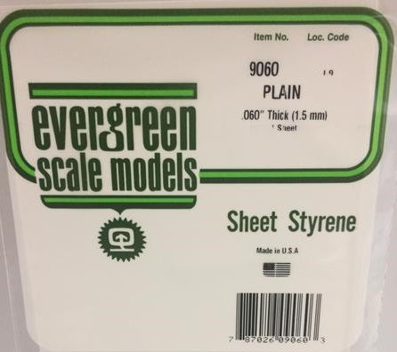 Evergreen 9060 - Polystyrene Sheets - .060
