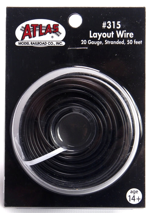 Atlas 315 - Layout Wire - Black  - 50 feet