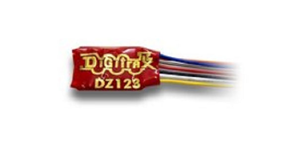 Digitrax DZ123 - 1 Amp Economy Wired Decoder, 2 Functions