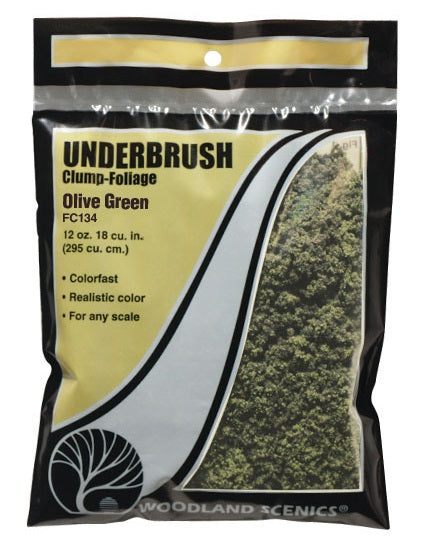 Woodland Scenics FC134 - Underbrush - Olive Green - 21.6 cu in bag