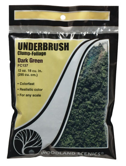 Woodland Scenics FC137 - Underbrush - Dark Green - 21.6 cu in