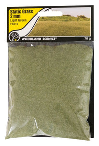 Woodland Scenics FS615 - Static Grass 2mm - Light Green - 2.46 oz