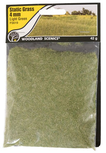 Woodland Scenics FS619 - Static Grass 4mm - Light Green - 1.48 oz