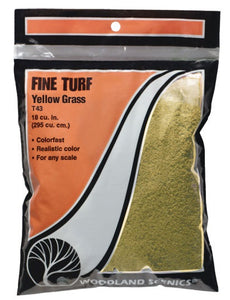 Woodland Scenics T43 - Fine Turf - Yellow Grass - 21.6 cu in bag