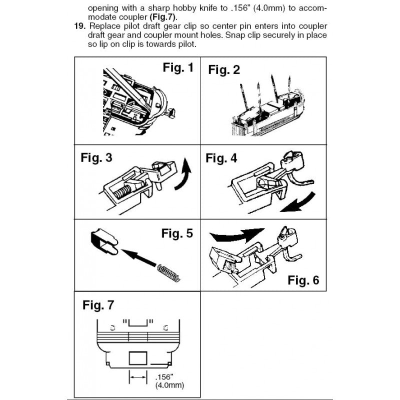 Micro-Trains 001 41 050 - Coupler Conversion Kit - Kato F3, F7, E8/9 & PA-1 - (2000-1)