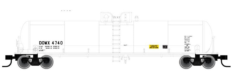 Atlas 4615 - 20700 Gal Tank Car - DOWX #4742